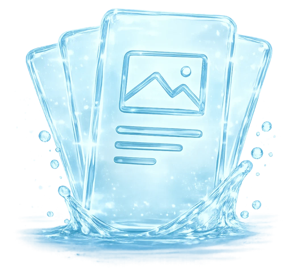 Стеклянная 3D-иконка «материалы/презентации» — семинары и обучающие материалы по профессиональной корейской косметике для косметологов, клиник и салонов в России.